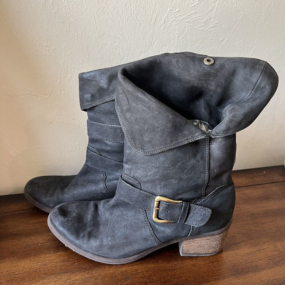 Donald J Pliner Womens Danee Western Mid Calf Buckle Booties Size 7.5 M Leather - Picture 3 of 11